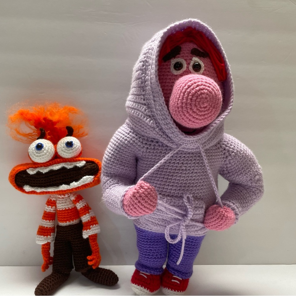 Crocheted characters. Anxiety & Embarrassment